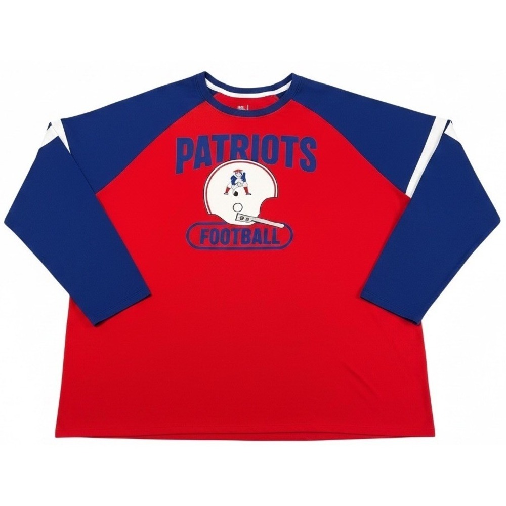 Nike New England Patriots Football Dri-FIT Long Sleeve Shirt‎ Men's 3XL Red Blue